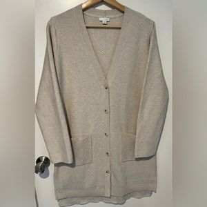 JJill, Cardigan, Oatmeal heather, medium